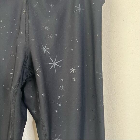 Carbon38 Nova Star Print Leggings Ruched Waistband black gray - Picture 8 of 12